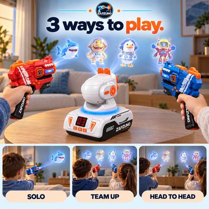 ZAPZUNO™ Interactive Laser Tag Projector Game Set