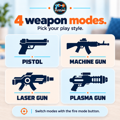 ZAPZUNO™ Interactive Laser Tag Projector Game Set